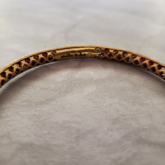 💖 Stella and Dot Beaded Beads Coral Exoctic Antiqed Bracelet 💖 - Picture 4 of 10